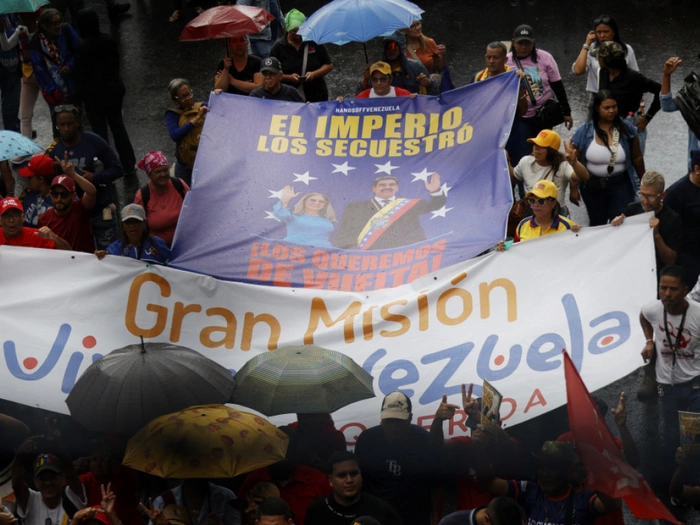 Großdemo für Freilassung von Maduro in Venezuela