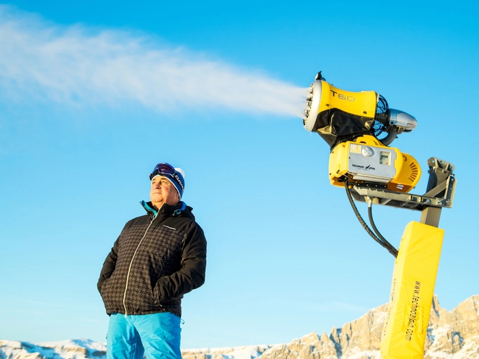Mit Schneepionier Georg Eisath unterwegs