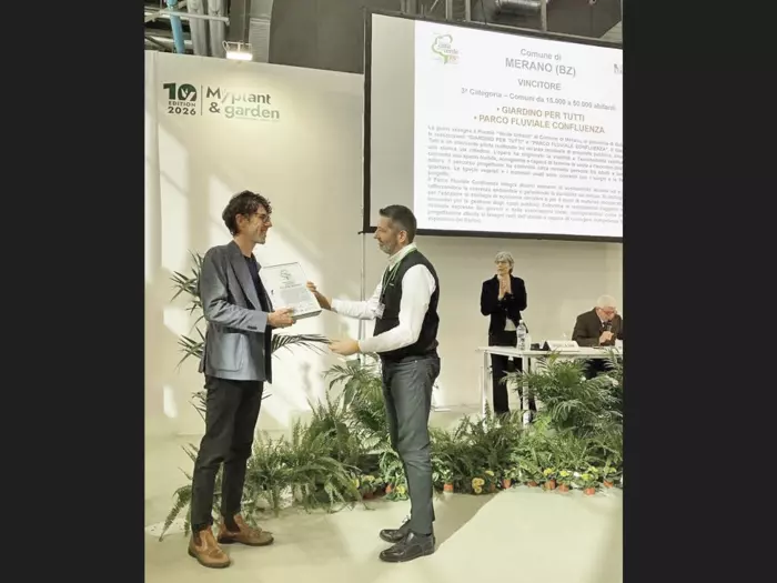 Meran gewinnt den Preis „Città per il Verde 2026“