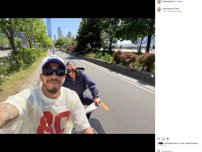 Kim Kardashian zeigt erstmals Foto mit Lewis Hamilton