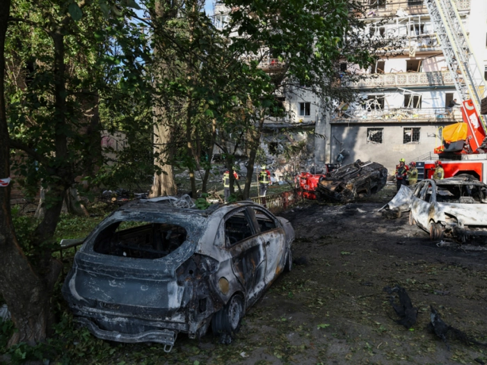 Mindestens ein Toter bei massivem Raketenangriff auf Kiew