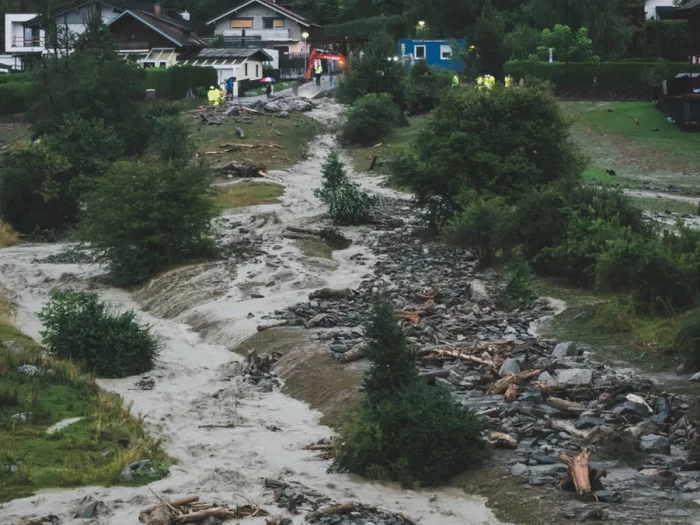 Überflutungen nach schweren Unwettern im Bundesland Salzburg