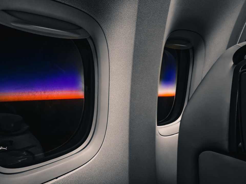 Flugzeug Sonnenuntergang