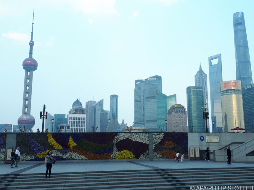 Ein Blick auf die Skyline von Shanghai