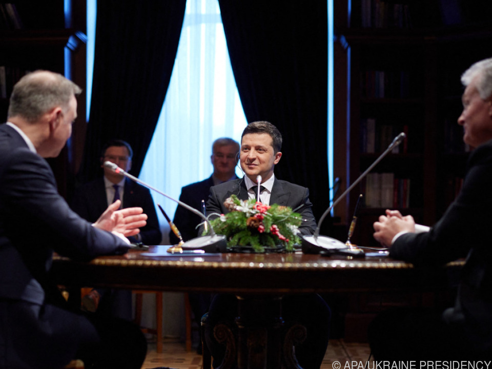 Ukrainischer Präsident holt sich Unterstützung Polens und Litauens