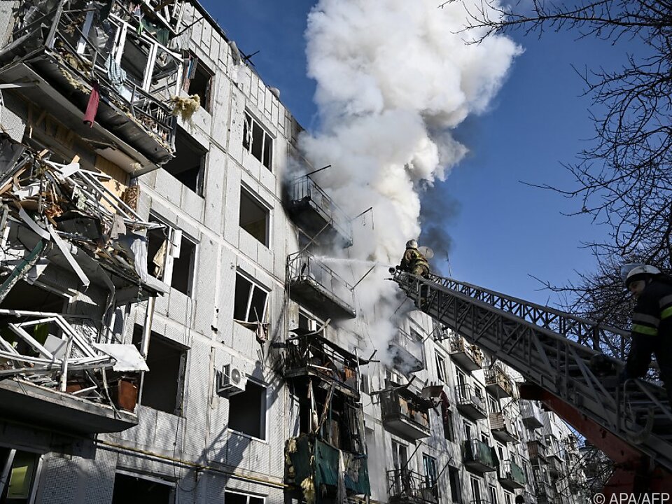 Russland griff ukrainische Städte aus der Luft an