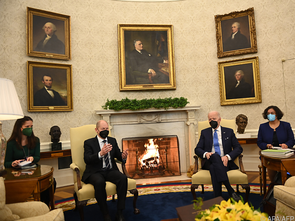 US-Präsident Joe Biden und Kanzler Olaf Scholz im Weißen Haus