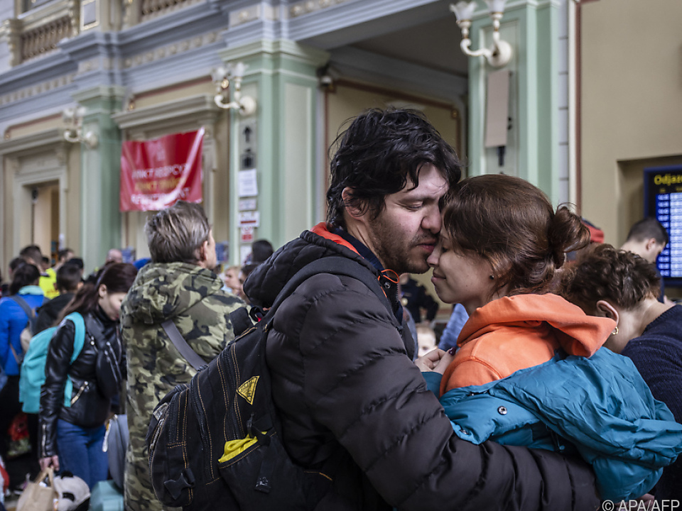 Flüchtlinge aus der Ukraine in der polnischen Stadt Przemysl