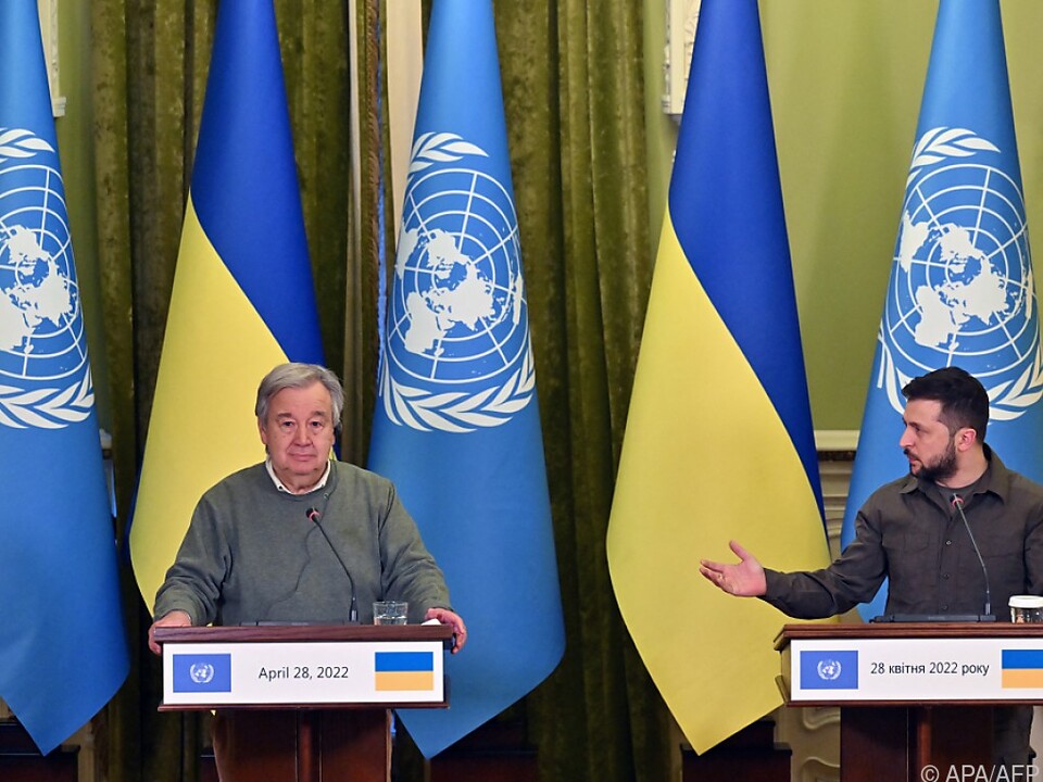 Guterres traf Selenskyj in Kiew