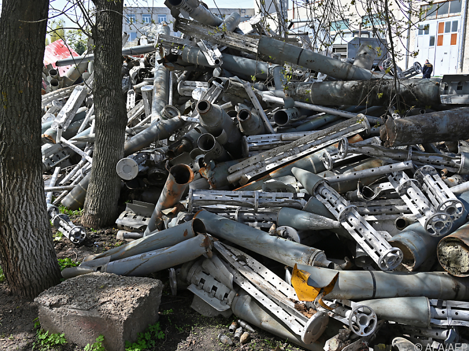 Kriegsschäden in der ostukrainischen Stadt Charkiw