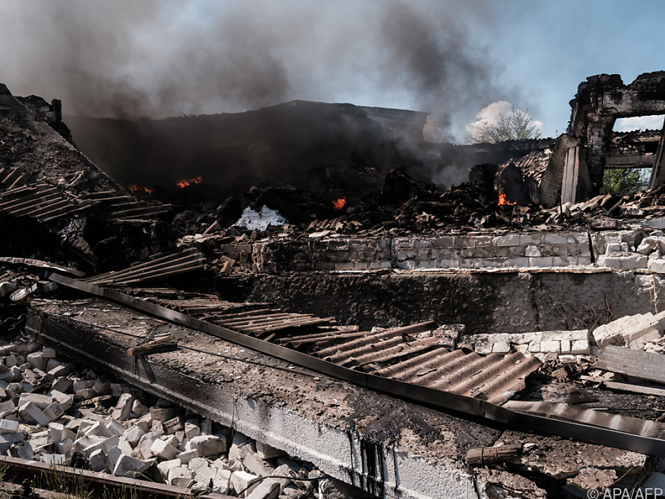 Beschossenes Lagerhaus: Schon jetzt herrscht Zerstörung in Seweodonezk