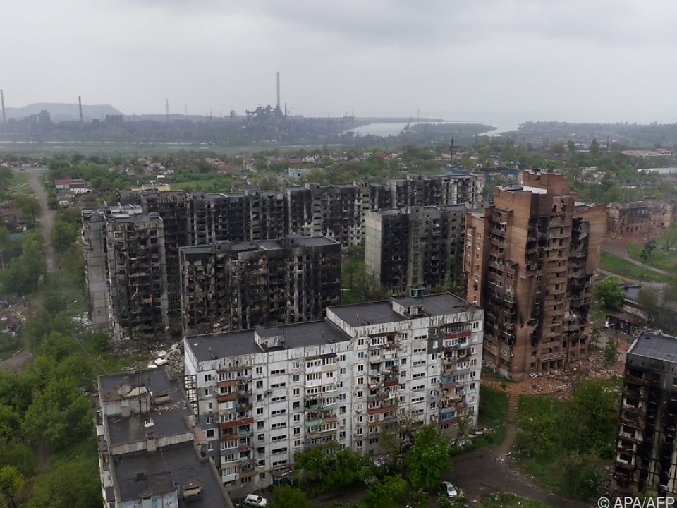 Das zerstörte Stahlwerk in Mariupol