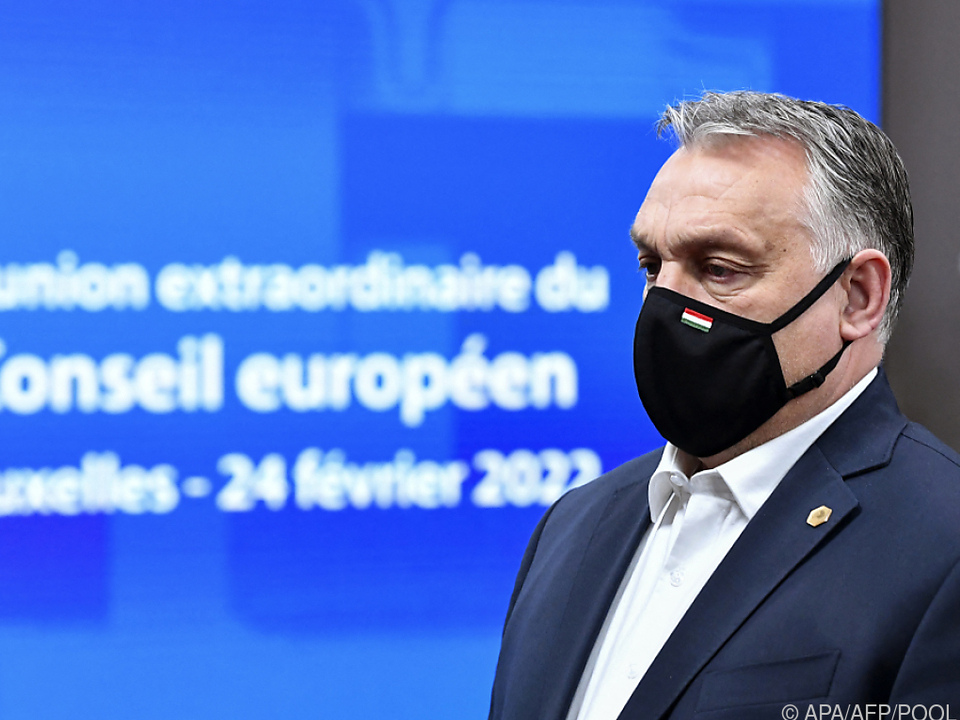 Orban beim EU-Sondergipfel zum Ukraine-Krieg im Februar