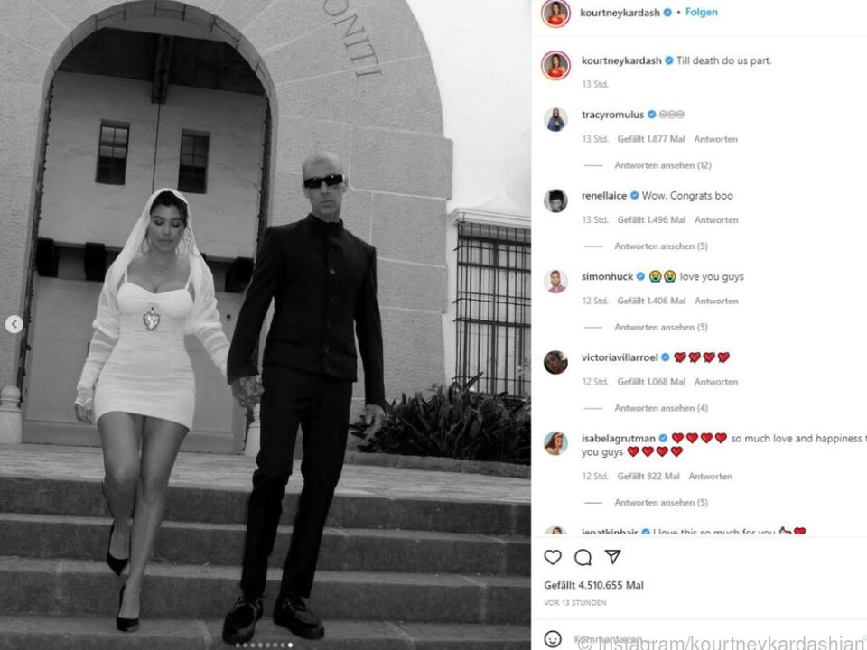 Paar veröffentlichte Hochzeitsfotos auf Instagram