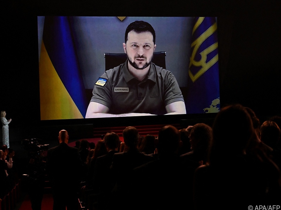 Rede des ukrainischen Präsidenten per Video übertragen