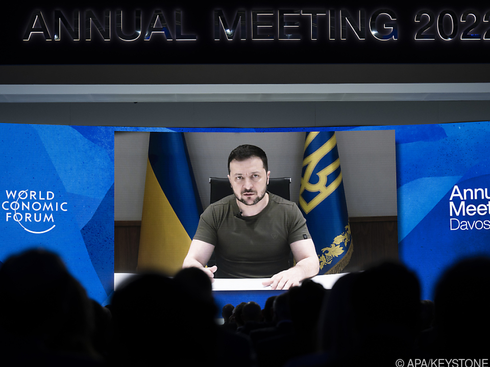 Videoansprache Selenskyjs beim Weltwirtschaftsforum in Davos