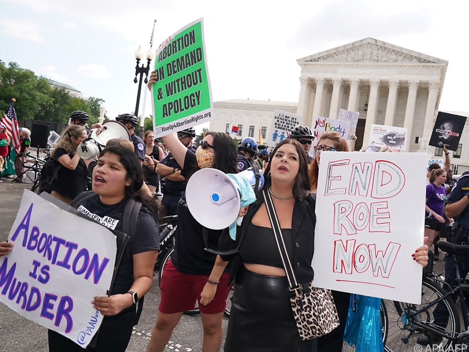 Abtreibungsgegner vor Oberstem Gerichtshof in Washington