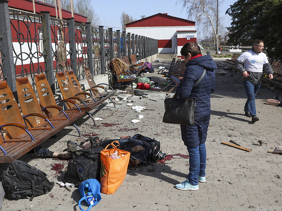 Beim Beschuss des Bahnhofs von Kramatorsk starben 60 Zivilisten