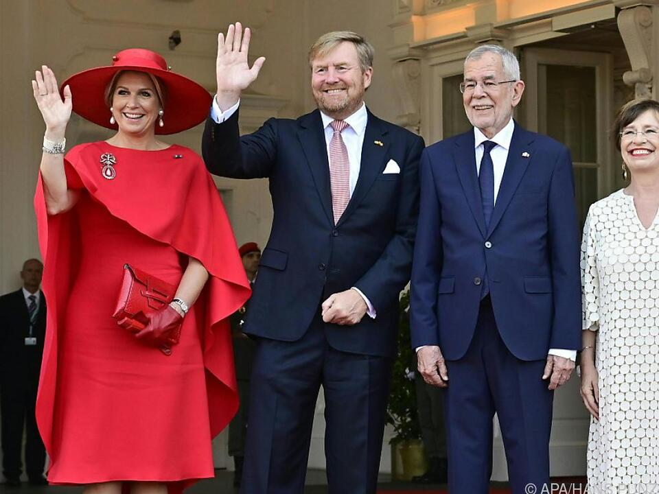 Das Königspaar der Niederlande in Wien
