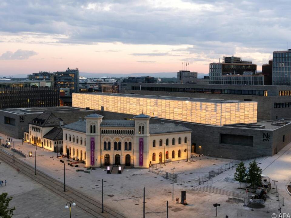 Das neue Nationalmuseum in Oslo thront hinter dem Nobel-Friedenszentrum
