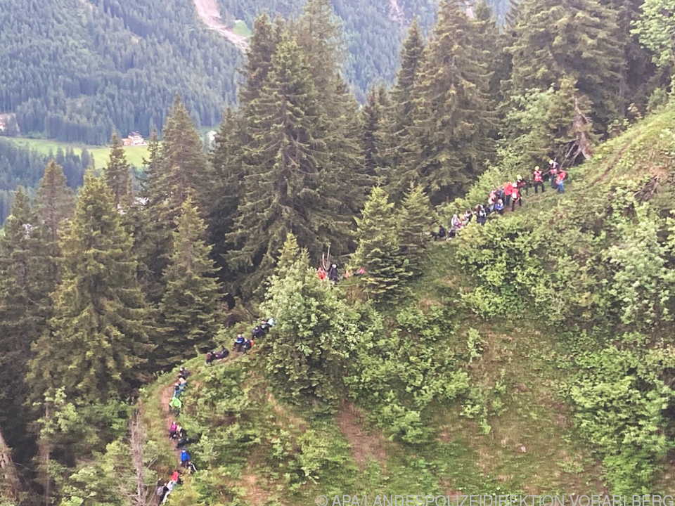 Der Hubschrauber musste die Schülergruppe aus der Bergnot retten