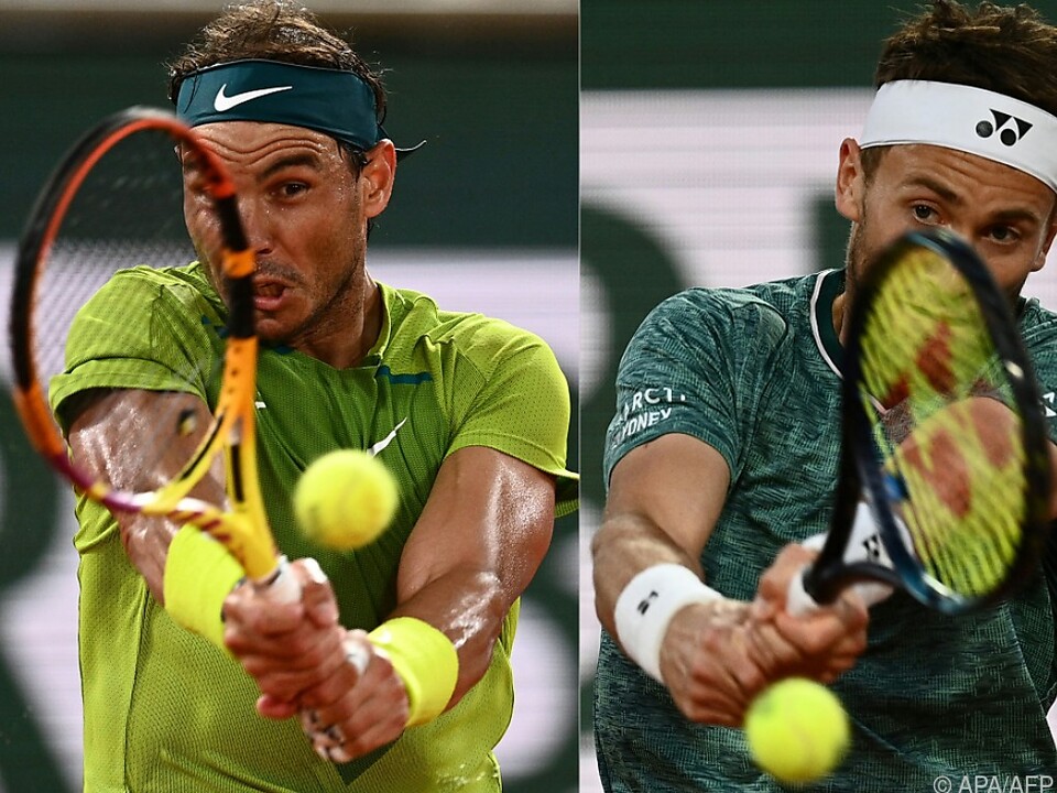 Duell um den Paris-Titel: Rafael Nadal (l.) und Casper Ruud