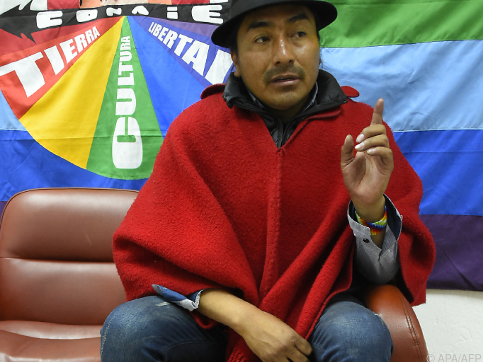 Indigenen-Anführer Leonidas Iza in Ecuador