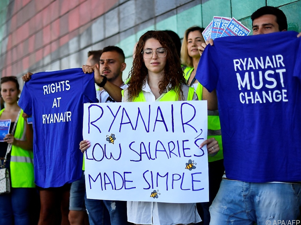 Protest gegen Ryanair in Barcelona
