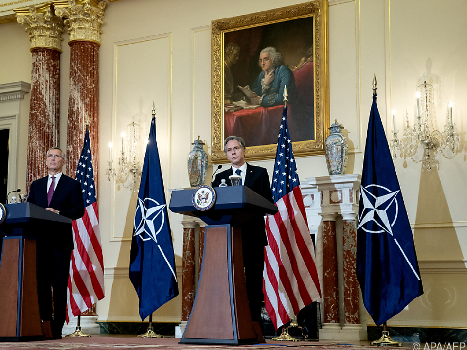 US-Außenminister Blinken mit NATO-General Stoltenberg