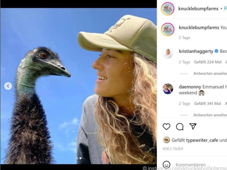 Besitzerin Taylor Blake erlebt viele Abenteuer mit Emu Emmanuel