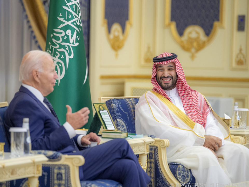 Biden beim Kronprinzen im königlichen Palast Al Salam