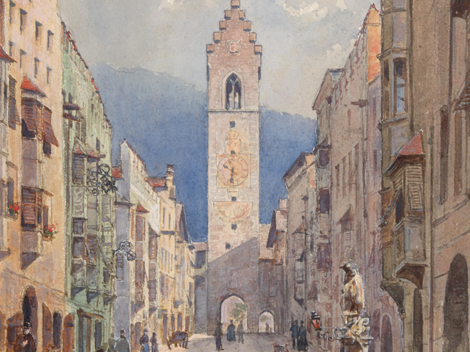 Emil Fenzl-die Neustadt in Sterzing-1896