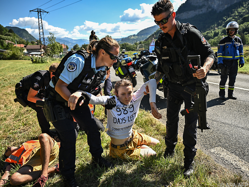 Klima-Protest bei der Tour de France