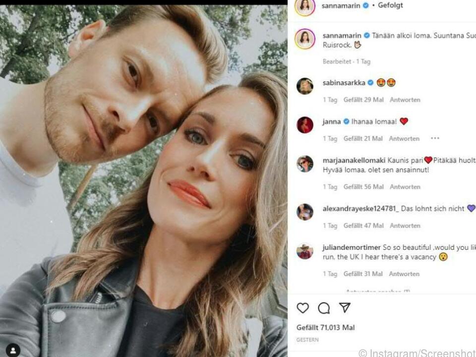 Marin zeigte sich auf Instagram mit ihrem Mann in Urlaubsstimmung