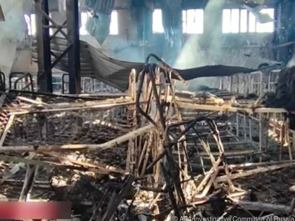 Offizielles Foto der zerstörten Haftanstalt in Oleniwka