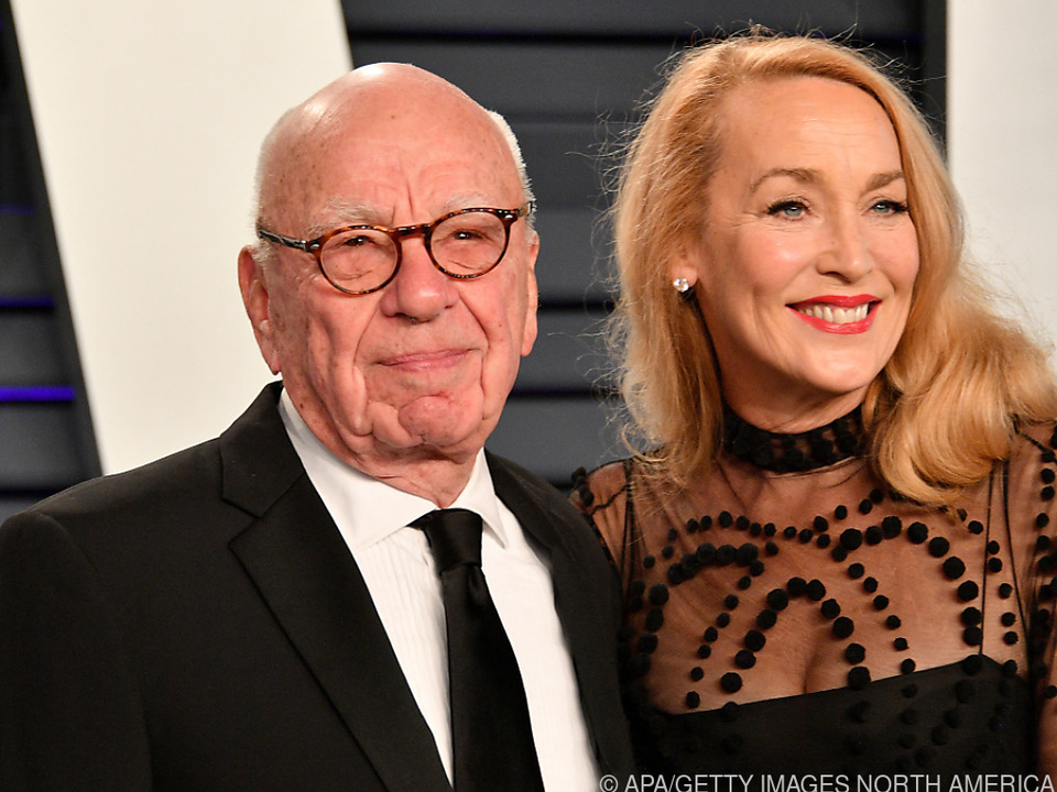 Medienmogul Rupert Murdoch und Jerry Hall 2019 bei der Oscar-Party
