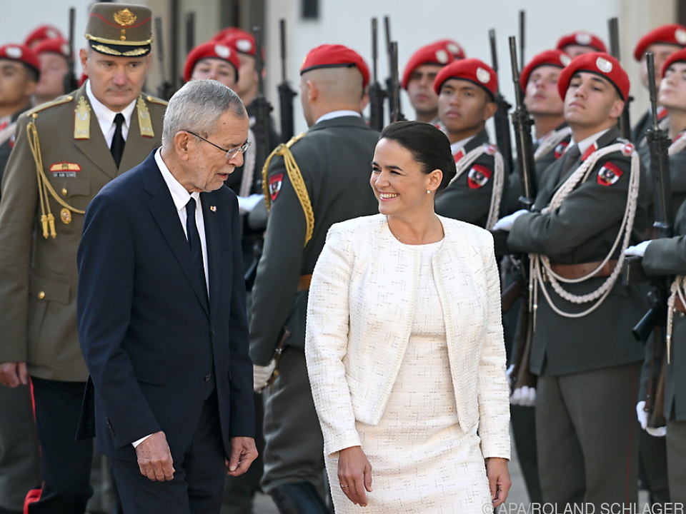 Bundespräsident Van der Bellen empfing seine ungarische Amtskollegin
