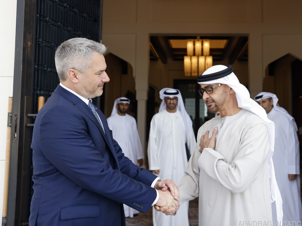 Nehammer traf Präsident Scheich Mohamed Bin Zayed Al-Nahyan