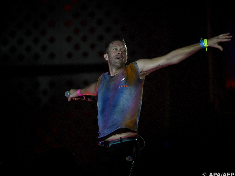 Coldplay-Sänger Chris Martin auf der Bühne