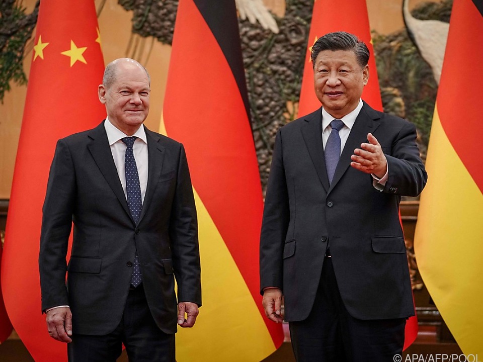 Der deutsche Kanzler Olaf Scholz besucht China