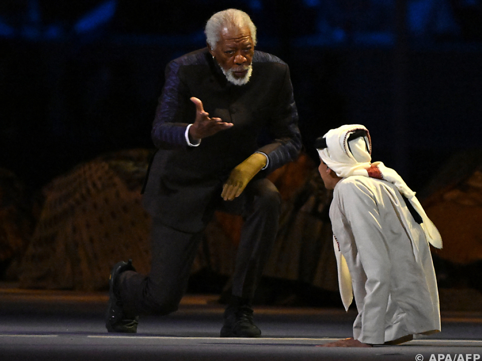 Morgan Freeman bei der WM-Eröffnungsfeier in Al Khor