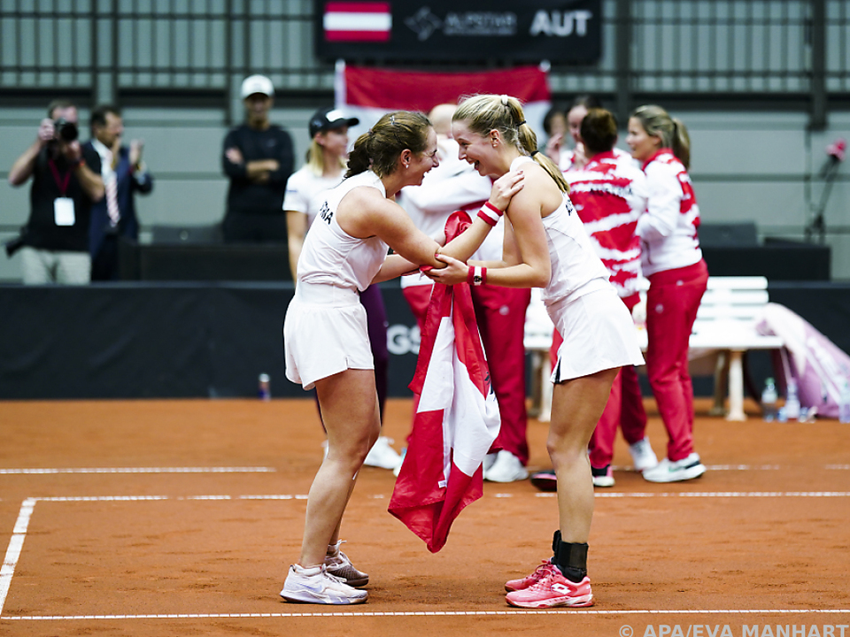 Riesenjubel bei Österreichs Tennis-Frauen nach Heimsieg
