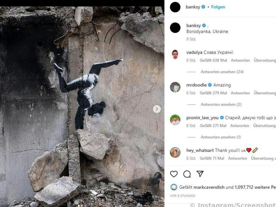 Seit Freitagabend auf Banksys Instagram-Account zu sehen