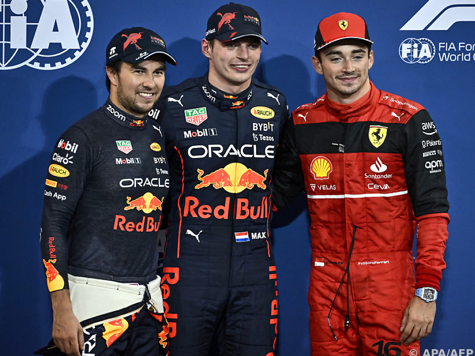 Verstappen und Perez gegen Ferrari-Einzelkämpfer Leclerc (r.)