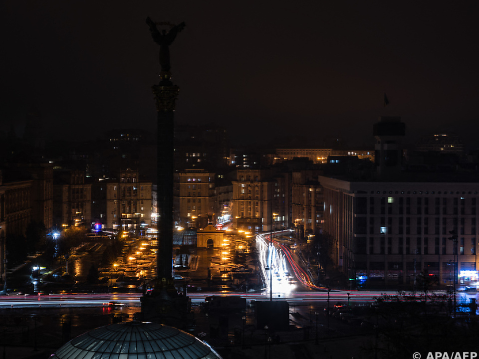 Ein Drittel der ukrainischen Hauptstadt liegt noch im Dunkeln