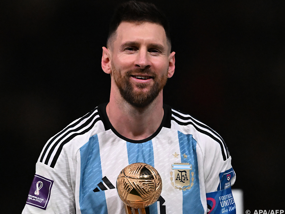 Messi mit dem Goldenen Ball