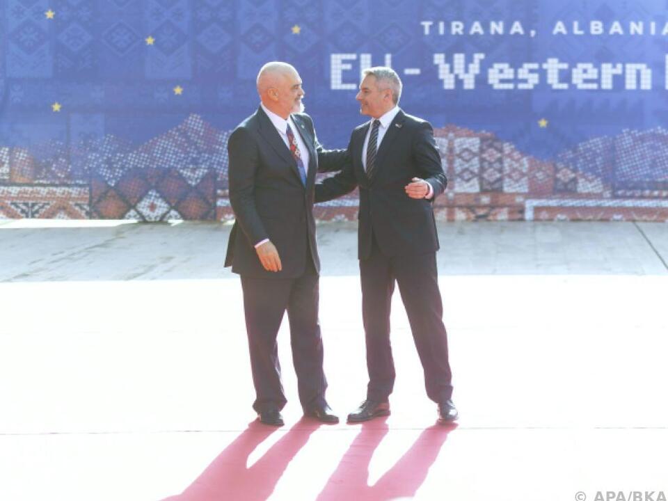 Nehammer mit albanischem Premier Edi Rama