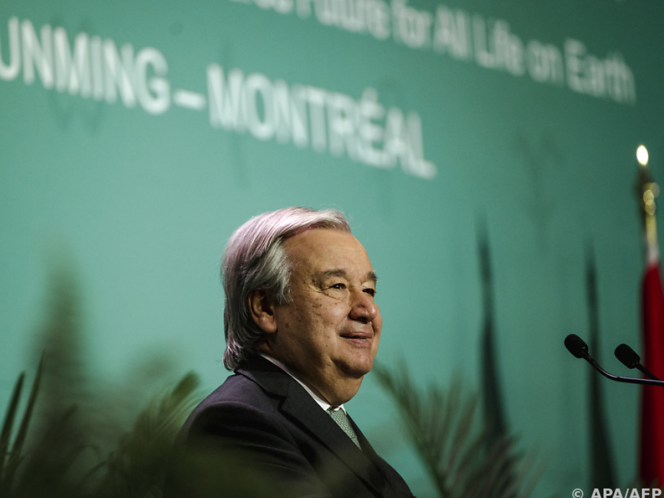 UNO-Generalsekretär Guterres will Frieden mit der Natur