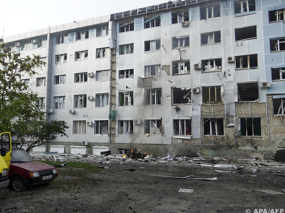 Zerstörtes Wohnhaus in Melitopol (Archivbild)