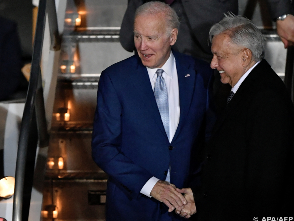 Biden mit seinem mexikanischen Amtskollegen Andres Manuel Lopez Obrador